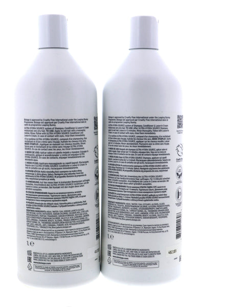Matrix Biolage Ultra Hydrasource Shampoo and Conditioner Set, 33.8 oz