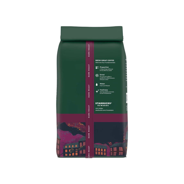 Starbucks French Roast, Ground Coffee, Dark Roast Hot or Iced Coffee, 18 oz