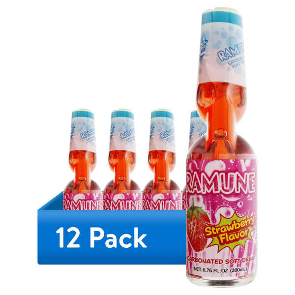(12 pack) JFC Ramune Soft Drink Strawberry 12/6.76 Fz