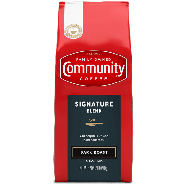 (4 pack) Community Coffee Signature Blend Dark Roast Ground Coffee, 32 Oz, Bag