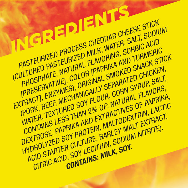 (4 pack) Slim Jim Beef 'N Cheese Smoked Meat Sticks, Original Flavor, 5g Protein Per Serving, Snack Size, 0.9 oz., 10-Count (Pack of 4)