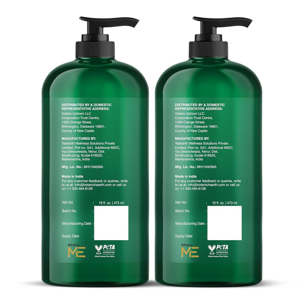Botanic Hearth Tea Tree Shampoo and Conditioner Set - with 100% Pure Tea Tree Oil, for Itchy and Dry Scalp, Sulfate Free, Paraben Free - for Men and Women - 2 bottles 16 fl oz each
