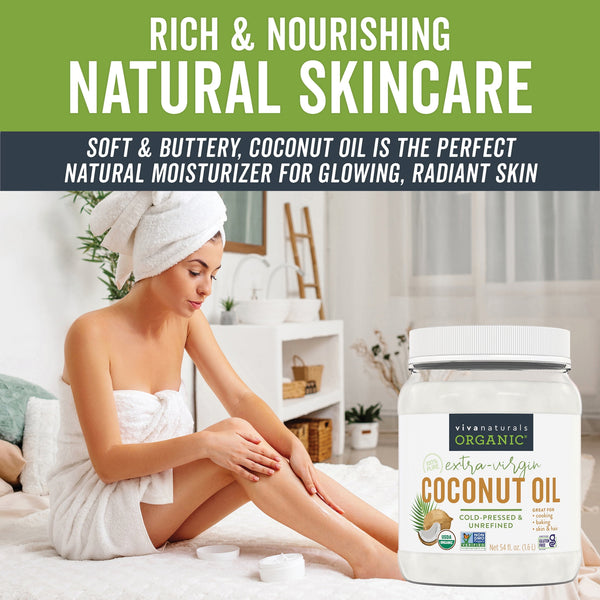 Viva Naturals Organic Extra-Virgin Coconut Oil, 54 fl oz