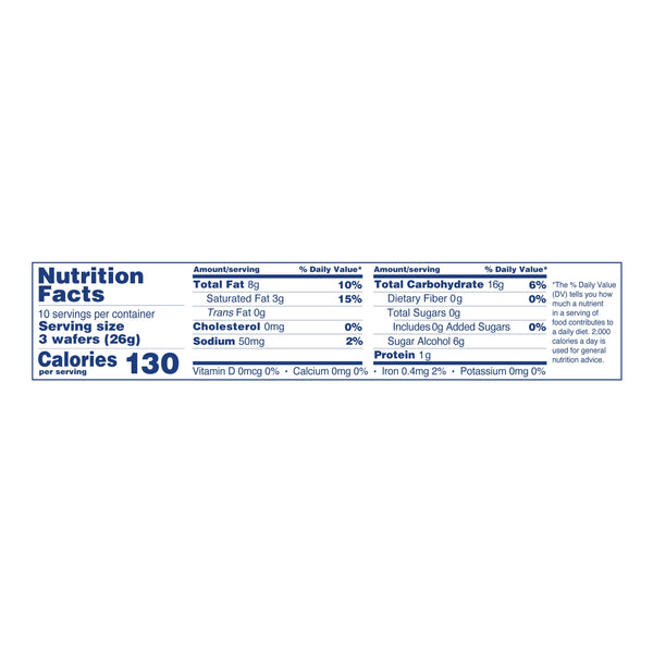 (12 pack) VOORTMAN Zero Sugar Peanut Butter Wafers, No Artificial Colors or Flavors - 9oz
