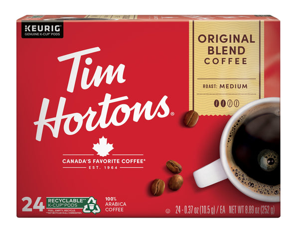 Tim Hortons Original Blend Medium Roast K-Cup Coffee Pods for Keurig Brewers, 72 Ct