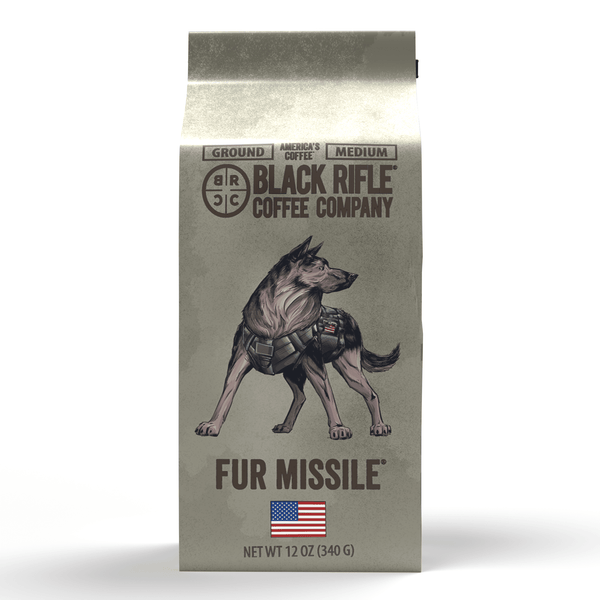 (6 pack) Black Rifle Coffee Company Fur Missile, Medium Roast, Ground Coffee, 12 oz