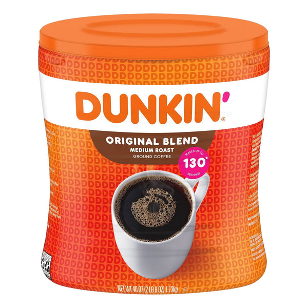 Dunkin� Original Blend Medium Roast Ground Coffee, 40 Oz. Canister