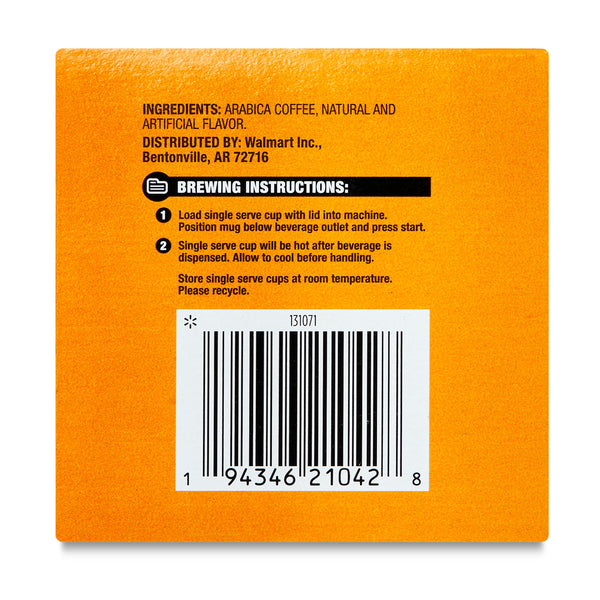 (6 pack) (6 pack) Great Value Chocolate Caramel Nut, Medium Roast Arabica Coffee Pods, 12 Count