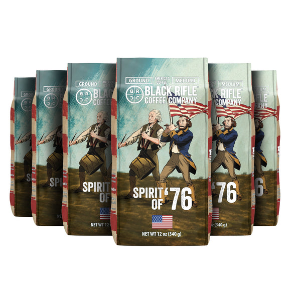 (6 pack) Black Rifle Coffee Spirit of '76, Medium Roast, Ground Coffee, 12 oz