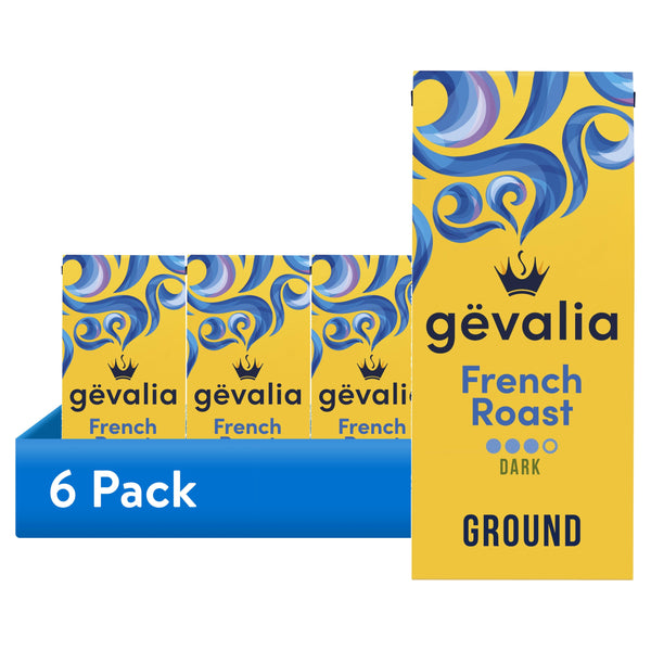 (6 pack) Gevalia French Roast Ground Coffee, 12 oz. Bag