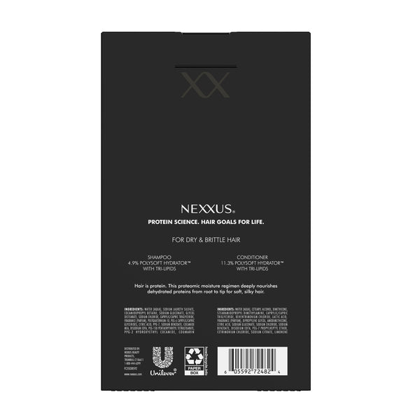 Nexxus Therappe And Humectress Shampoo And Conditioner For Dry Hair For Ultimate Moisture Powered By Polysoft Hydrator Technology With Tri-Lipids, 13.5 fl oz 2 Count