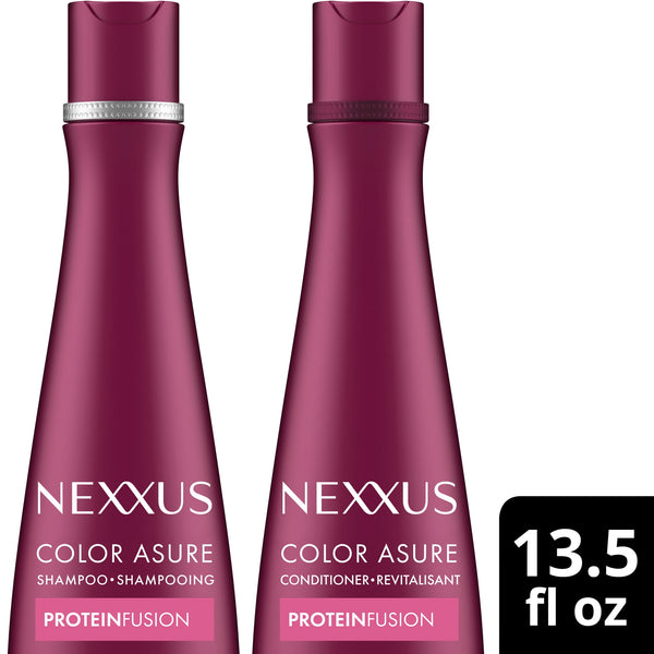 Nexxus COLOR ASSURE Shampoo And Conditioner For Color Treated Hair Vibrancy Powered By CHROMABOND SEALER™ With Citric Acid ,13.5 fl oz 2 Count