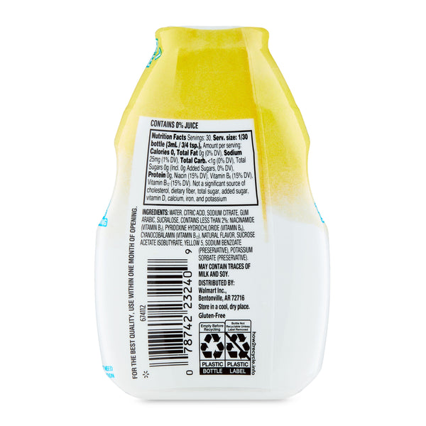 (12 pack) Great Value Liquid Drink Enhancer Lemonade, 3.11 fl oz