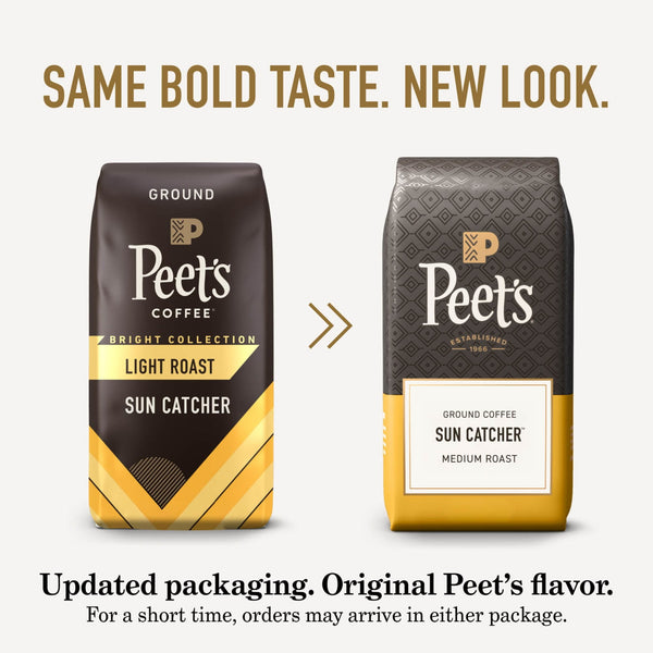 (6 pack) Peet's Coffee Luminosa Breakfast Blend Premium Light Roast Ground Coffee, Arabica, 10.5 oz
