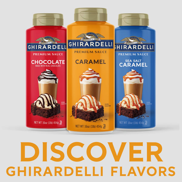 (6 pack) GHIRARDELLI Premium Caramel Sauce, 16 oz Bottle