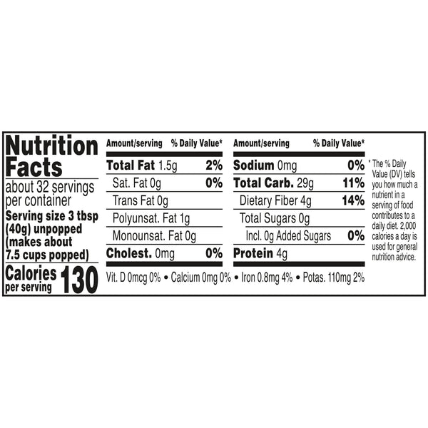 (6 pack) (6 pack) Orville Redenbacher's Original Gourmet Yellow Popcorn Kernels, 45 oz.