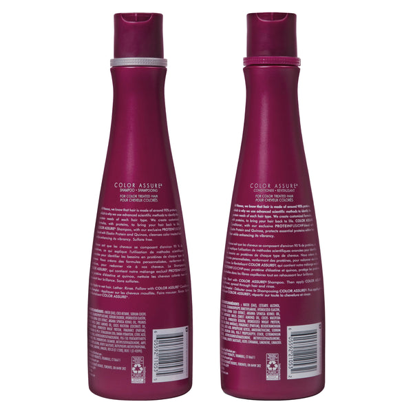 Nexxus COLOR ASSURE Shampoo And Conditioner For Color Treated Hair Vibrancy Powered By CHROMABOND SEALER™ With Citric Acid ,13.5 fl oz 2 Count