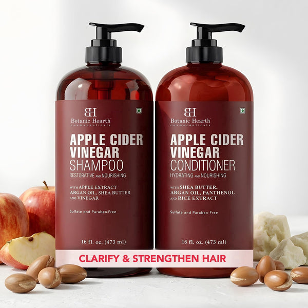Botanic Hearth Tea Tree Shampoo and Conditioner Set - with 100% Pure Tea Tree Oil, for Itchy and Dry Scalp, Sulfate Free, Paraben Free - for Men and Women - 2 bottles 16 fl oz each