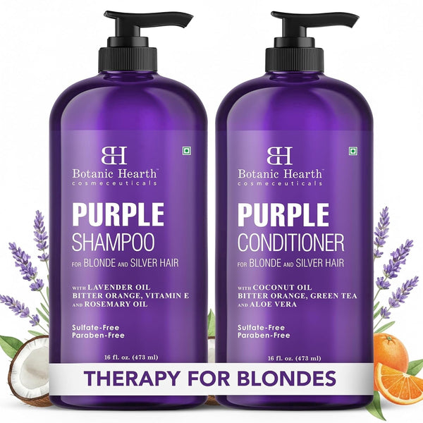 Botanic Hearth Tea Tree Shampoo and Conditioner Set - with 100% Pure Tea Tree Oil, for Itchy and Dry Scalp, Sulfate Free, Paraben Free - for Men and Women - 2 bottles 16 fl oz each