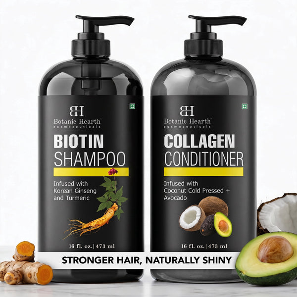 Botanic Hearth Tea Tree Shampoo and Conditioner Set - with 100% Pure Tea Tree Oil, for Itchy and Dry Scalp, Sulfate Free, Paraben Free - for Men and Women - 2 bottles 16 fl oz each