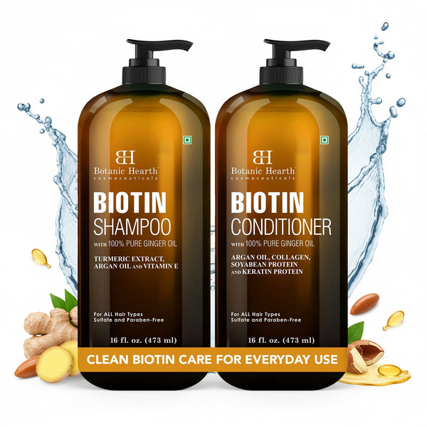Botanic Hearth Tea Tree Shampoo and Conditioner Set - with 100% Pure Tea Tree Oil, for Itchy and Dry Scalp, Sulfate Free, Paraben Free - for Men and Women - 2 bottles 16 fl oz each