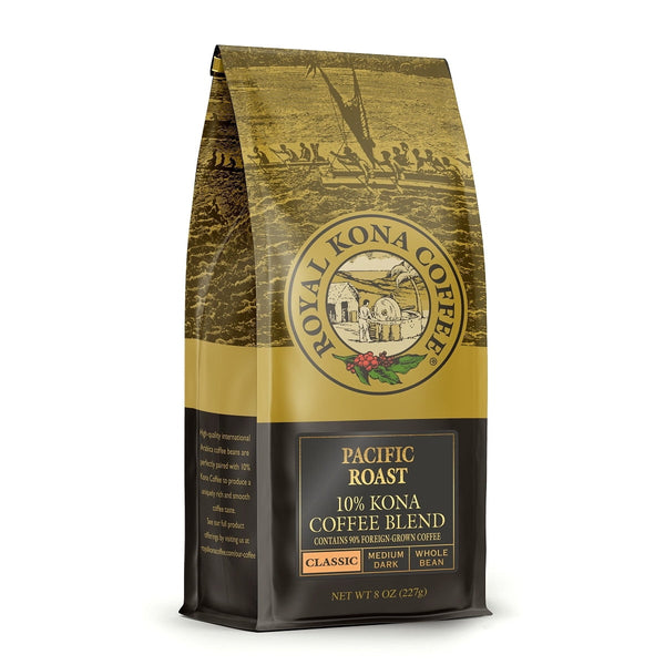 Royal Kona Coffee Medium Dark Roast Ground Coffee, Pacific Roast, 40 oz