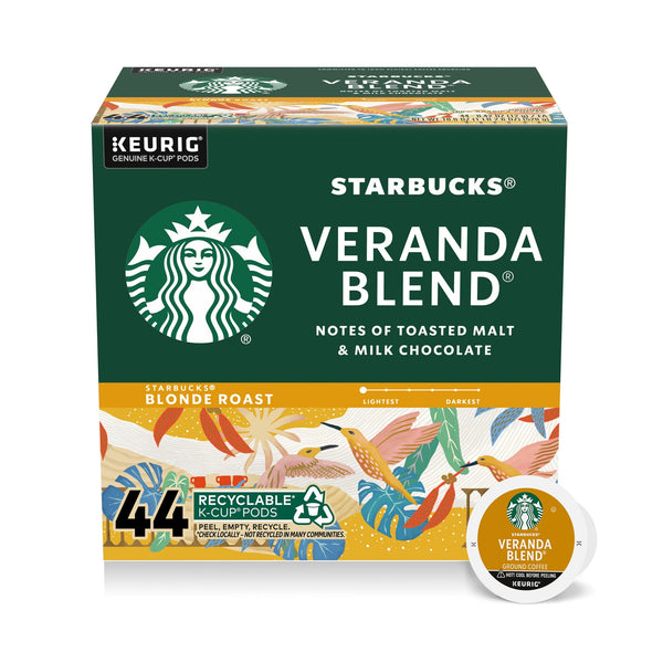 Starbucks Veranda Blend, Hot or Iced Coffee, Blonde Roast K-Cup Coffee Pods, 44 Count​