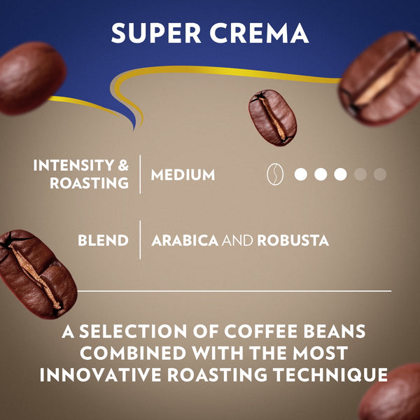 Lavazza Super Crema Ground Coffee, Medium Roast, Arabica and Robusta Blend, 32 oz Bag (Pack of 6)