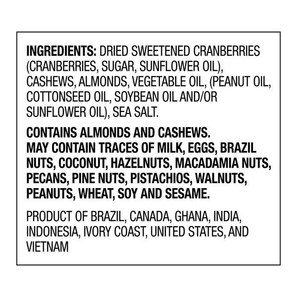 (4 pack) Great Value Cranberry Cashew & Almond Trail Mix, 24 oz