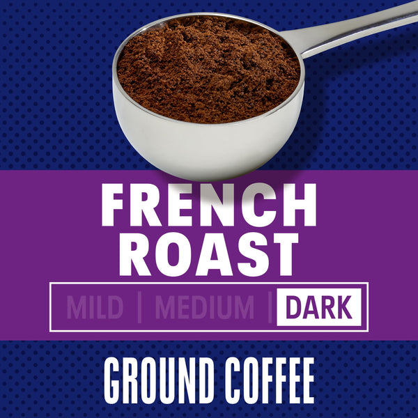 Maxwell House French Roast Dark Roast Ground Coffee, 25.6 oz Canister