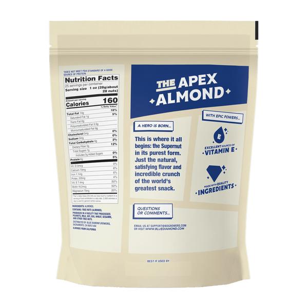 (6 pack) Blue Diamond Almonds, Whole Natural Raw Almonds Perfect for Gluten Free Snacking, 25 oz.