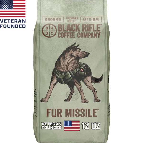 (6 pack) Black Rifle Coffee Company Fur Missile, Medium Roast, Ground Coffee, 12 oz
