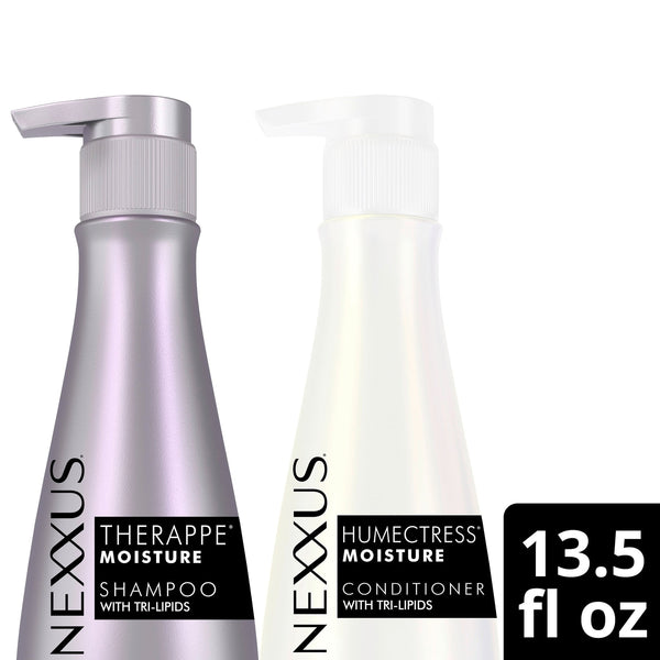 Nexxus Therappe And Humectress Shampoo And Conditioner For Dry Hair For Ultimate Moisture Powered By Polysoft Hydrator Technology With Tri-Lipids, 13.5 fl oz 2 Count