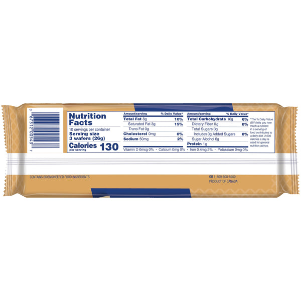 (12 pack) VOORTMAN Zero Sugar Peanut Butter Wafers, No Artificial Colors or Flavors - 9oz