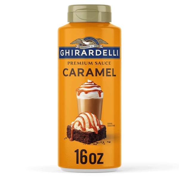 (6 pack) GHIRARDELLI Premium Caramel Sauce, 16 oz Bottle