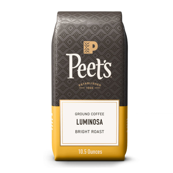 (6 pack) Peet's Coffee Luminosa Breakfast Blend Premium Light Roast Ground Coffee, Arabica, 10.5 oz