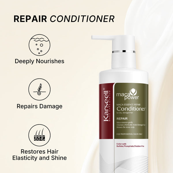 Karseell Sulfate Free Shampoo and Conditioner Set, Hydrating & Moisturizing Formula for Dry Damaged Hair, Shampoo for Women, All Hair Types, 16.9 fl oz each